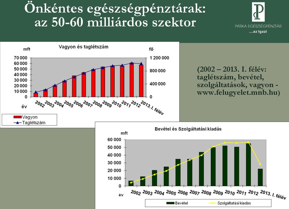 félév: taglétszám, bevétel,