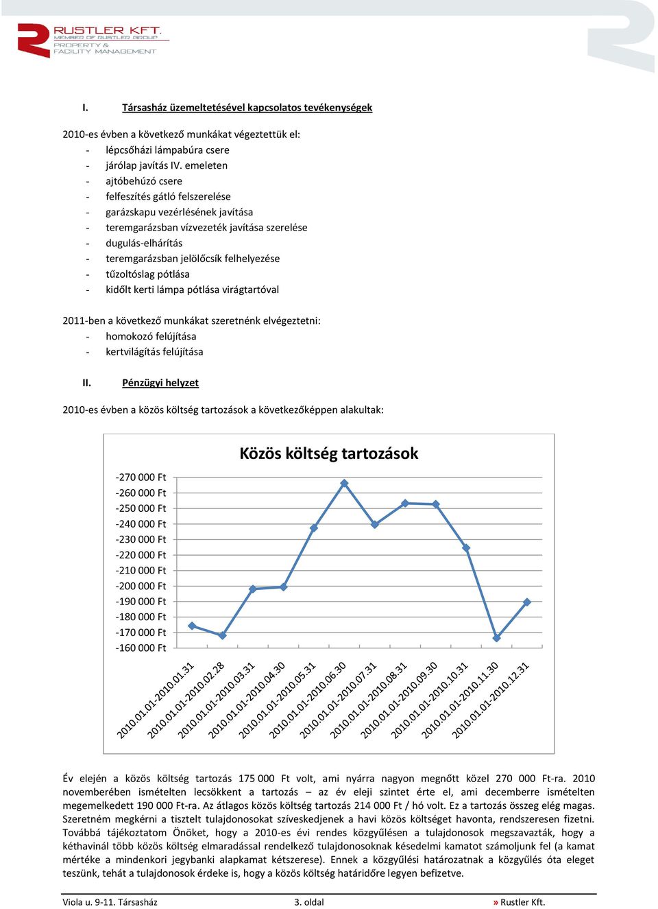 felhelyezése - tűzoltóslag pótlása - kidőlt kerti lámpa pótlása virágtartóval 2011-ben a következő munkákat szeretnénk elvégeztetni: - homokozó felújítása - kertvilágítás felújítása II.