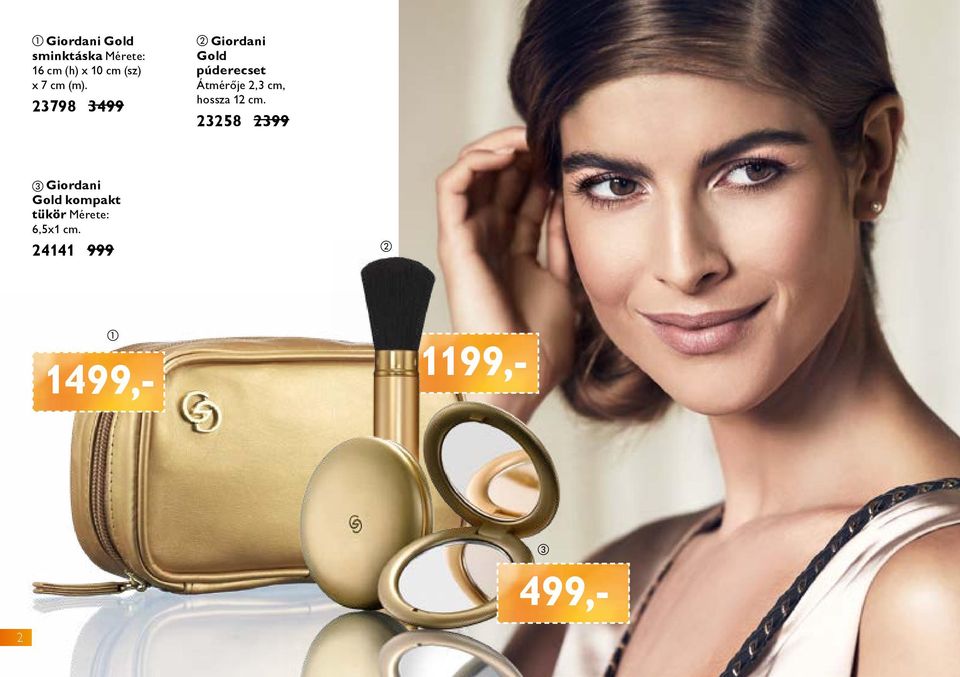 23798 3499 Giordani Gold púderecset Átmérője 2,3 cm,