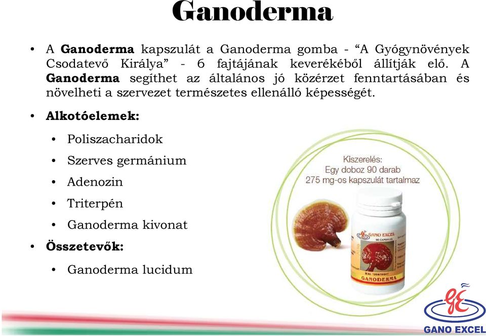 A Ganoderma segíthet az általános jó közérzet fenntartásában és növelheti a szervezet