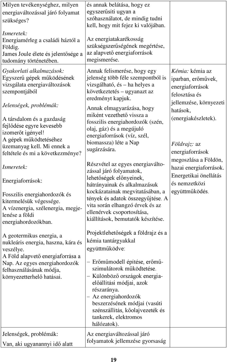 A gépek működtetéséhez üzemanyag kell. Mi ennek a feltétele és mi a következménye? Energiaforrások: Fosszilis energiahordozók és kitermelésük végessége.