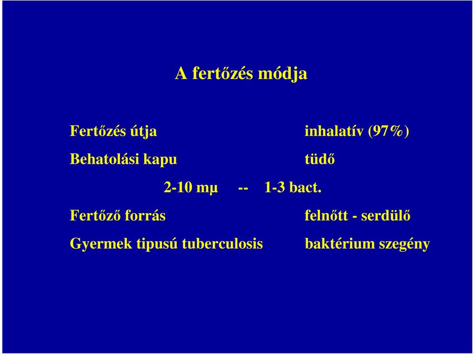 bact. Fertızı forrás felnıtt - serdülı