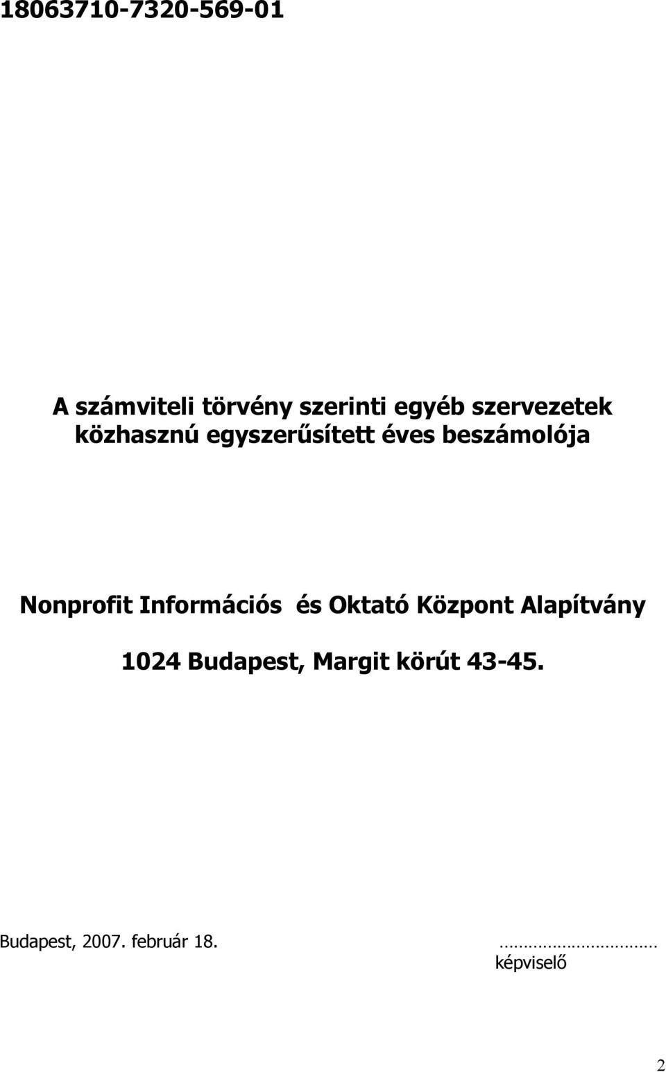 Nonprofit Információs és Oktató Központ Alapítvány 1024