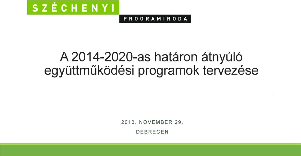 programok tervezése