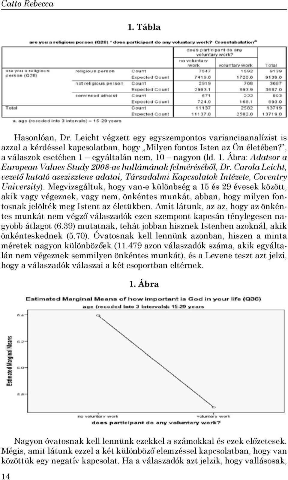 Carola Leicht, vezető kutató asszisztens adatai, Társadalmi Kapcsolatok Intézete, Coventry University).