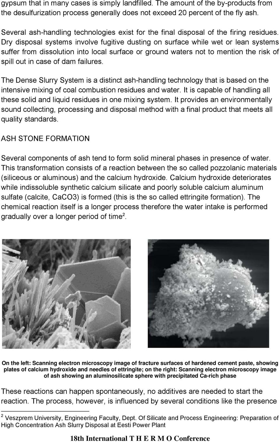 Dry disposal systems involve fugitive dusting on surface while wet or lean systems suffer from dissolution into local surface or ground waters not to mention the risk of spill out in case of dam