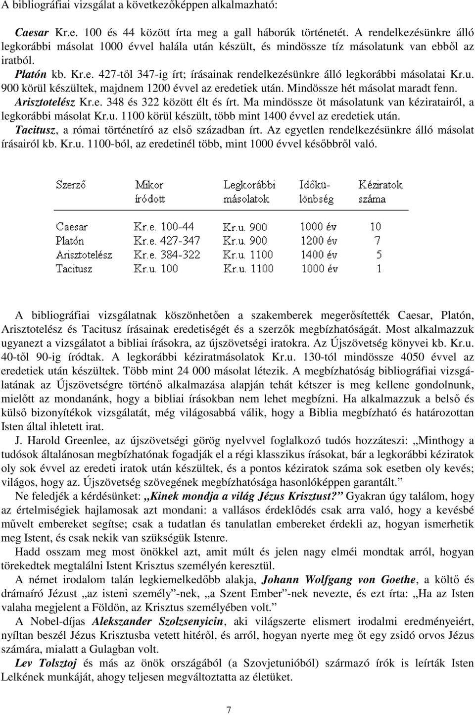 u. 900 körül készültek, majdnem 1200 évvel az eredetiek után. Mindössze hét másolat maradt fenn. Arisztotelész Kr.e. 348 és 322 között élt és írt.