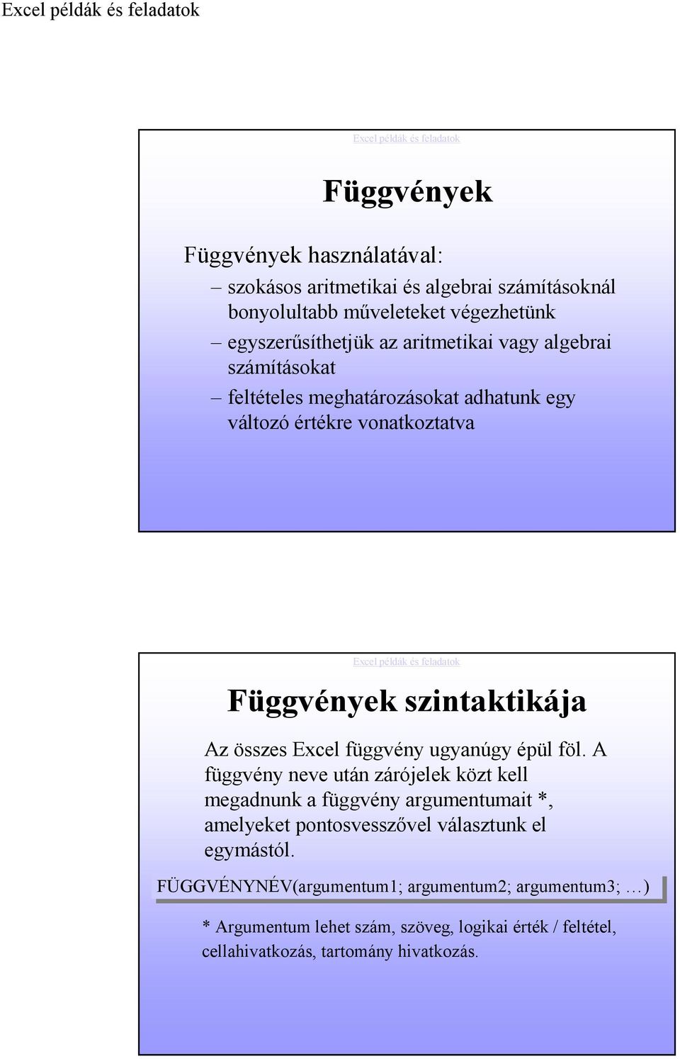 függvény ugyanúgy épül föl.