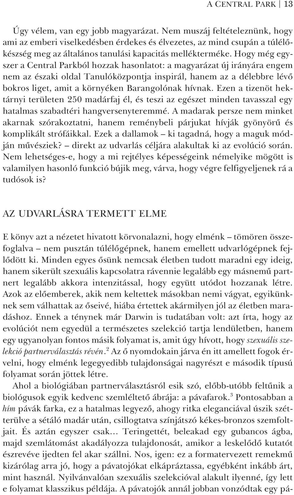 Hogy még egyszer a Central Parkból hozzak hasonlatot: a magyarázat új irányára engem nem az északi oldal Tanulóközpontja inspirál, hanem az a délebbre lévõ bokros liget, amit a környéken Barangolónak