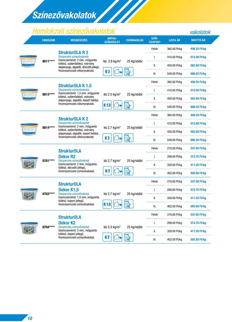 00 Ft/kg 562.50 Ft/kg III. 549.00 Ft/kg 686.25 Ft/kg 8613**** StrukturOLA K 1.