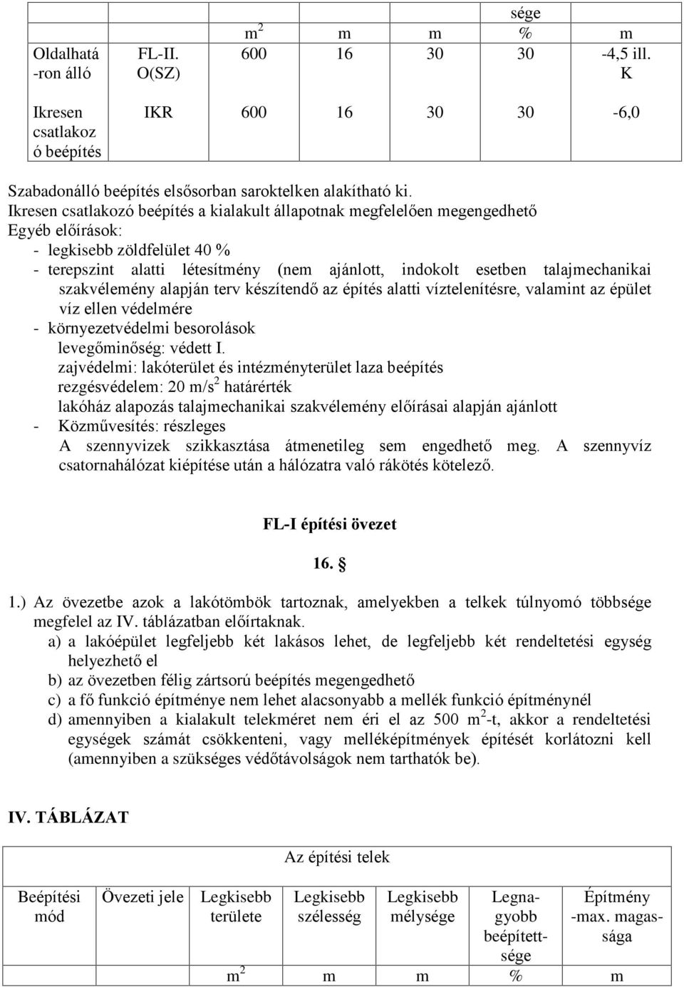 talajmechanikai szakvélemény alapján terv készítendõ az építés alatti víztelenítésre, valamint az épület víz ellen védelmére - környezetvédelmi besorolások levegõminõség: védett I.