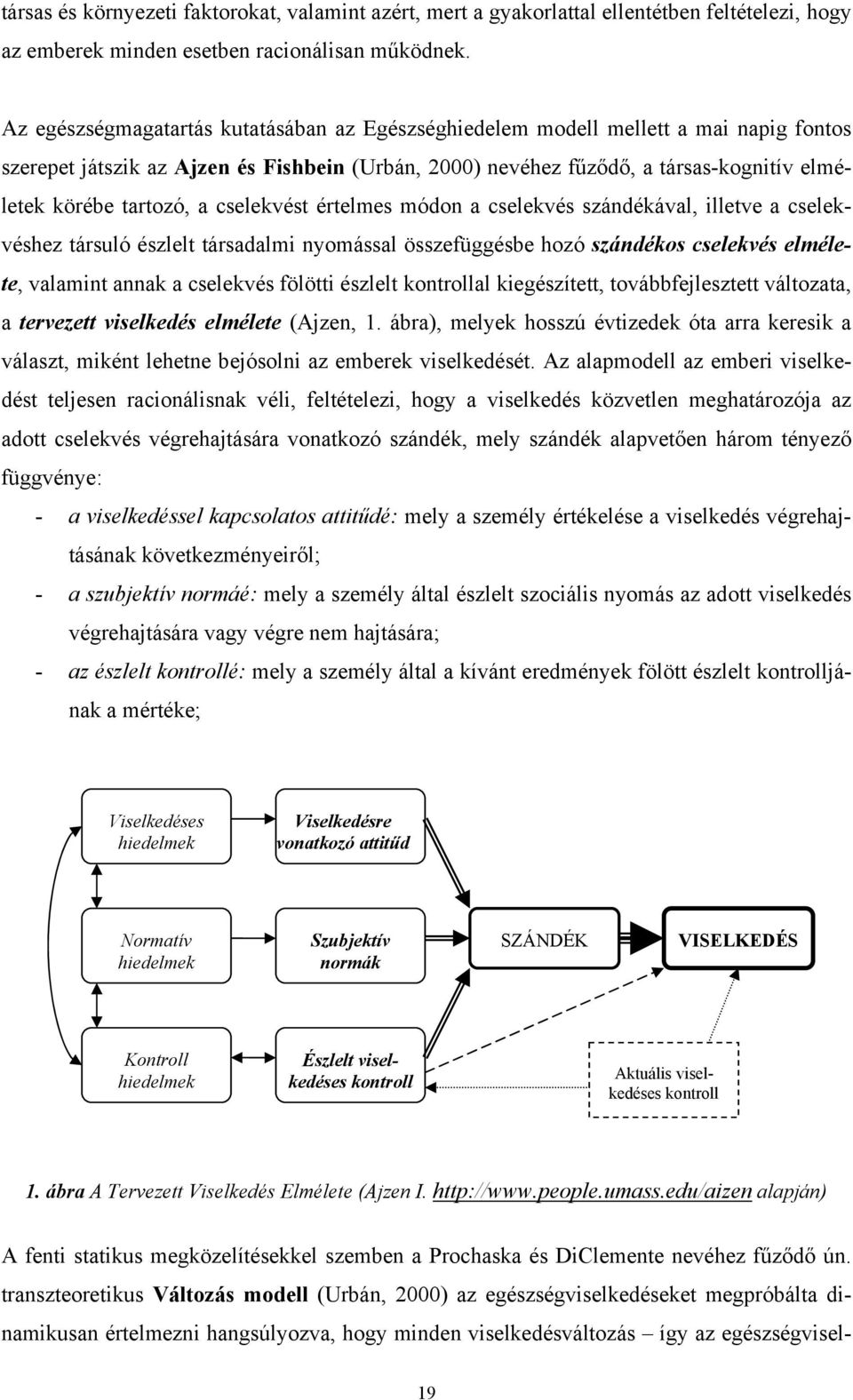 a cselekvést értelmes módon a cselekvés szándékával, illetve a cselekvéshez társuló észlelt társadalmi nyomással összefüggésbe hozó szándékos cselekvés elmélete, valamint annak a cselekvés fölötti