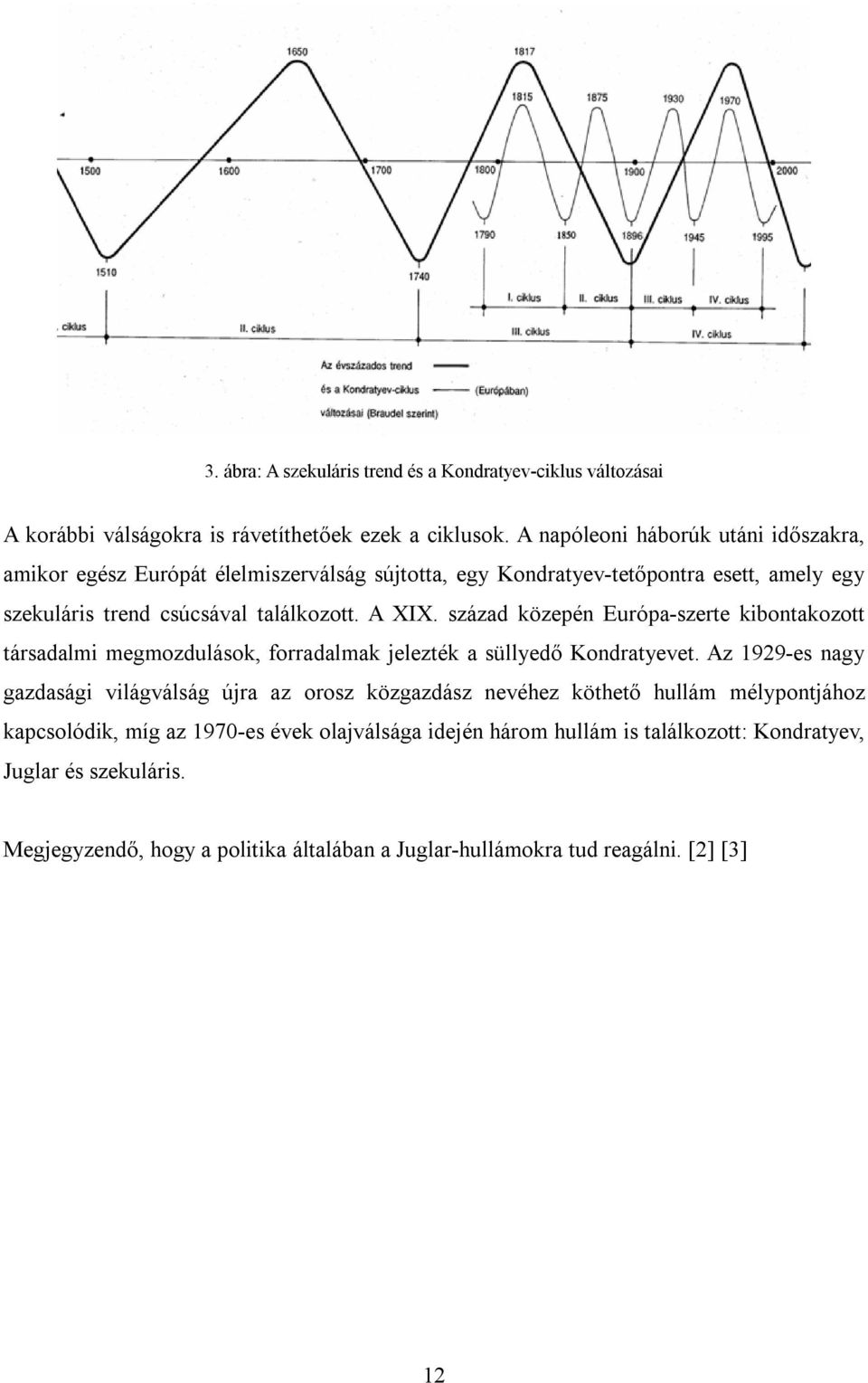 század közepén Európa-szerte kibontakozott társadalmi megmozdulások, forradalmak jelezték a süllyedő Kondratyevet.