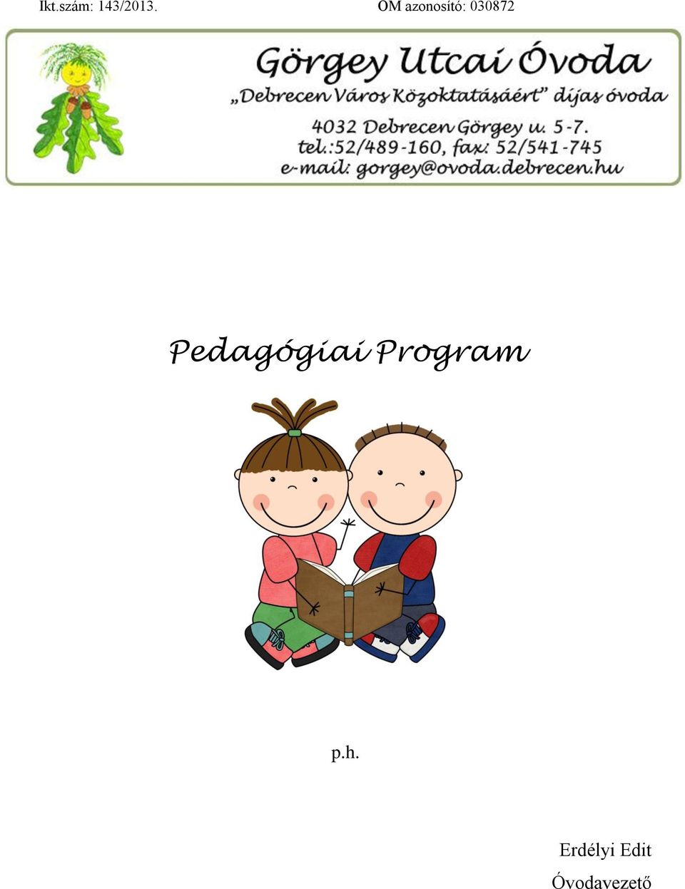 Pedagógiai Program p.h.