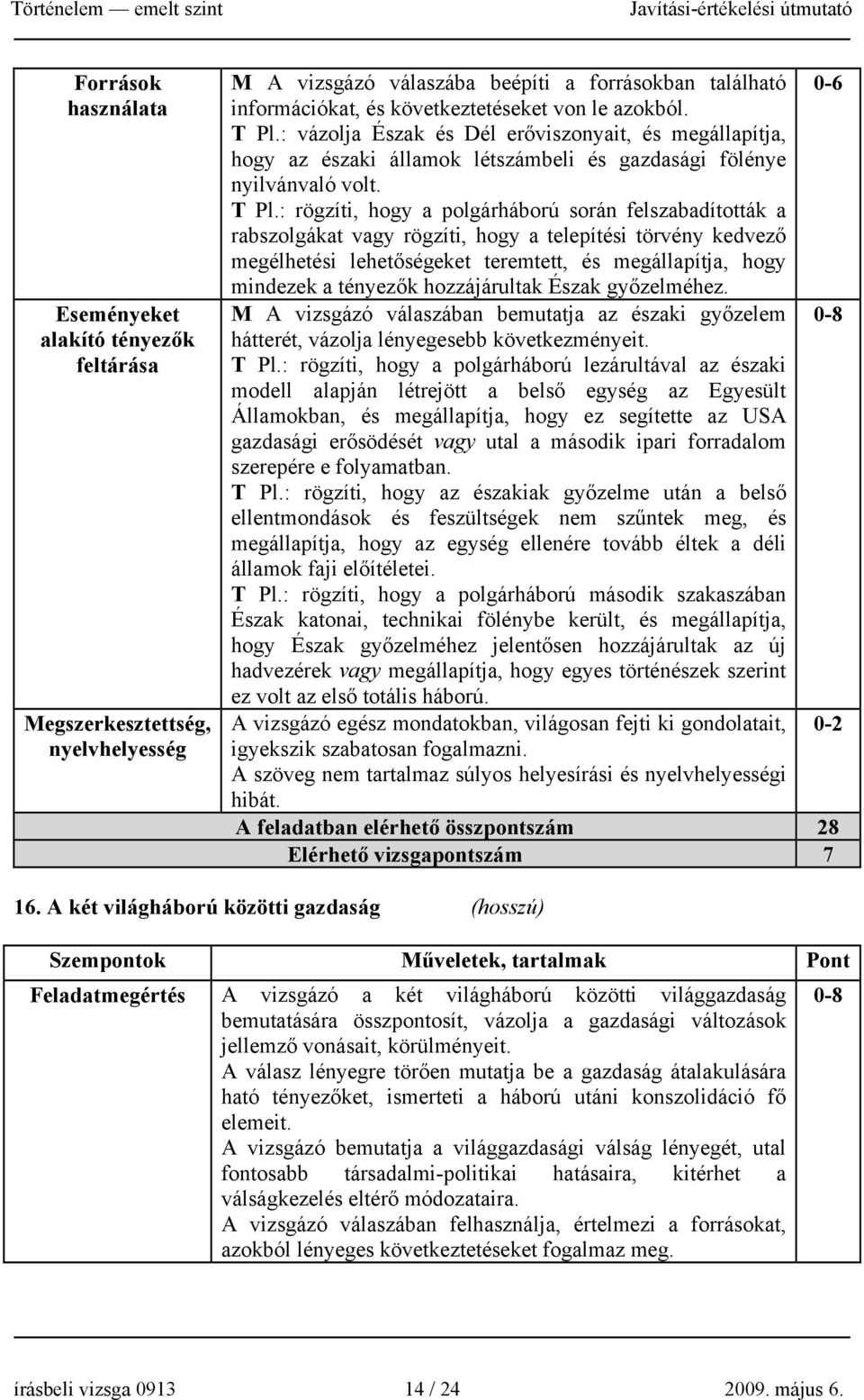 : vázolja Észak és Dél erőviszonyait, és megállapítja, hogy az északi államok létszámbeli és gazdasági fölénye nyilvánvaló volt. T Pl.