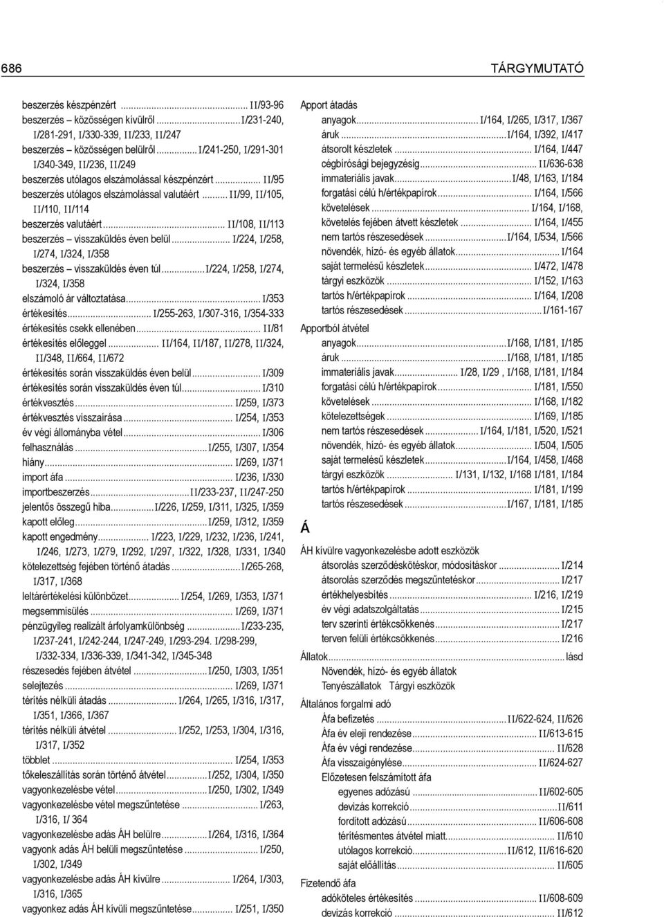 .. II/108, II/113 beszerzés visszaküldés éven belül... I/224, I/258, I/274, I/324, I/358 beszerzés visszaküldés éven túl...i/224, I/258, I/274, I/324, I/358 elszámoló ár változtatása.