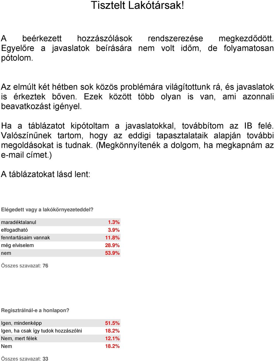 Ha a táblázatot kipótoltam a javaslatokkal, továbbítom az IB felé. Valószínűnek tartom, hogy az eddigi tapasztalataik alapján további megoldásokat is tudnak.