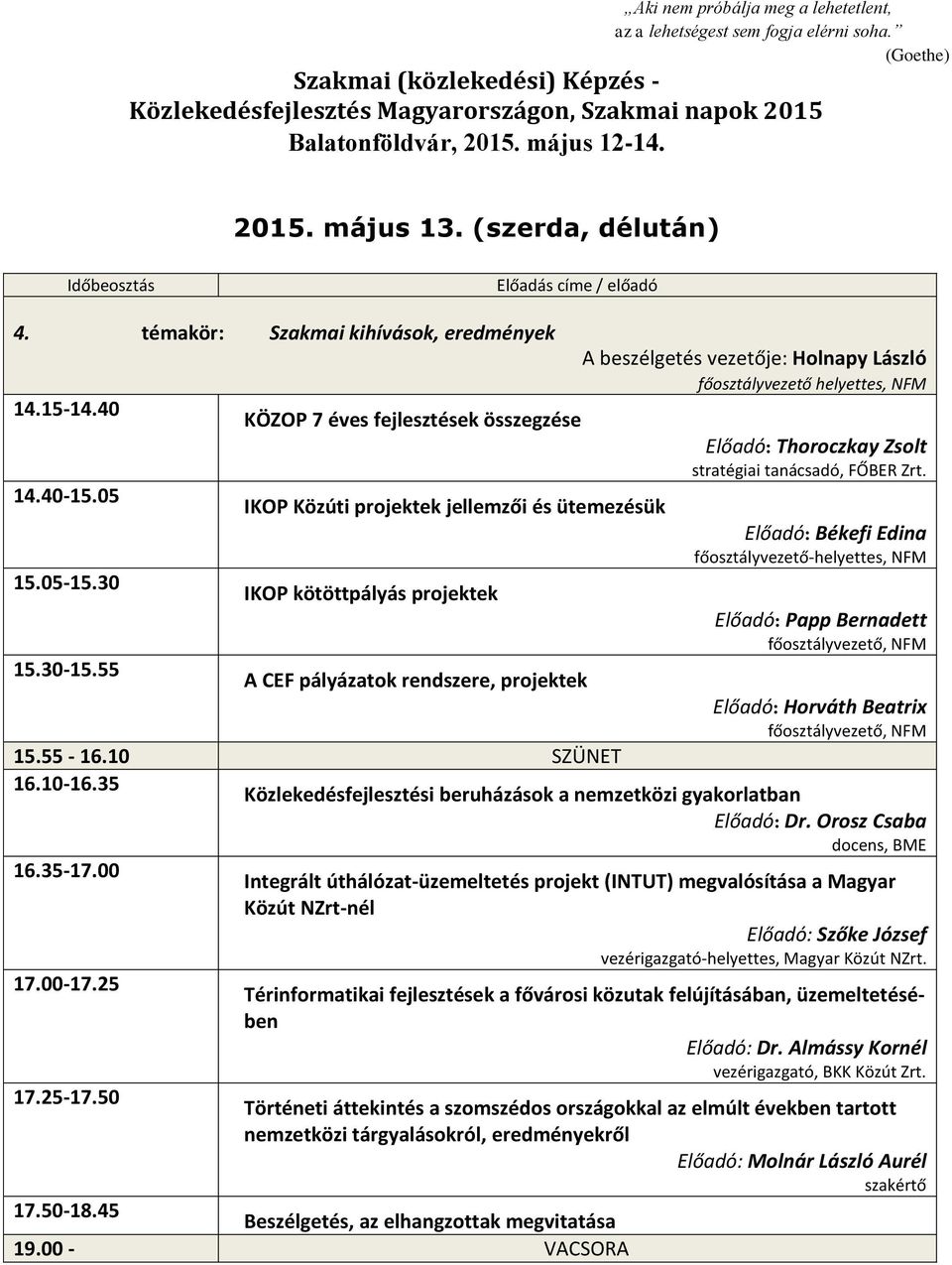 Thoroczkay Zsolt stratégiai tanácsadó, FŐBER Zrt.