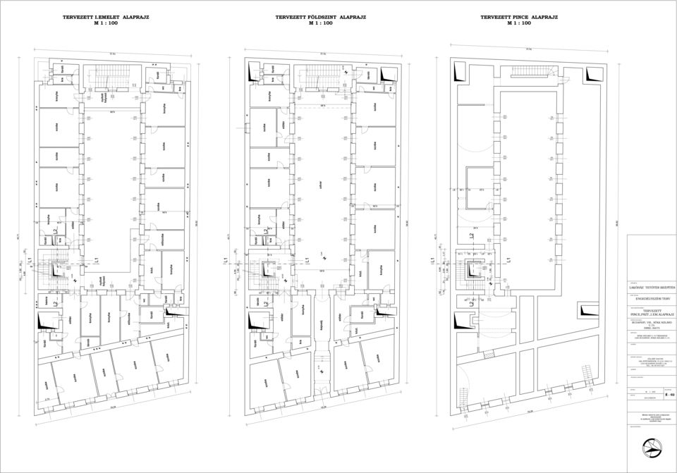 EMELET ALAPRAJZ TERVEZETT FÖLDSZINT ALAPRAJZ TERVEZETT PINCE ALAPRAJZ 3,92 LAKÓHÁZ BEÉPÍTÉS TERV TÍPUSA: ENGEDÉLYEZÉSI TERV RAJZ MEGNEVEZÉSE : TERVEZETT PINCE,,ALAPRAJZ ÉPÍTÉSI HELYSZÍN : BUDAPEST,