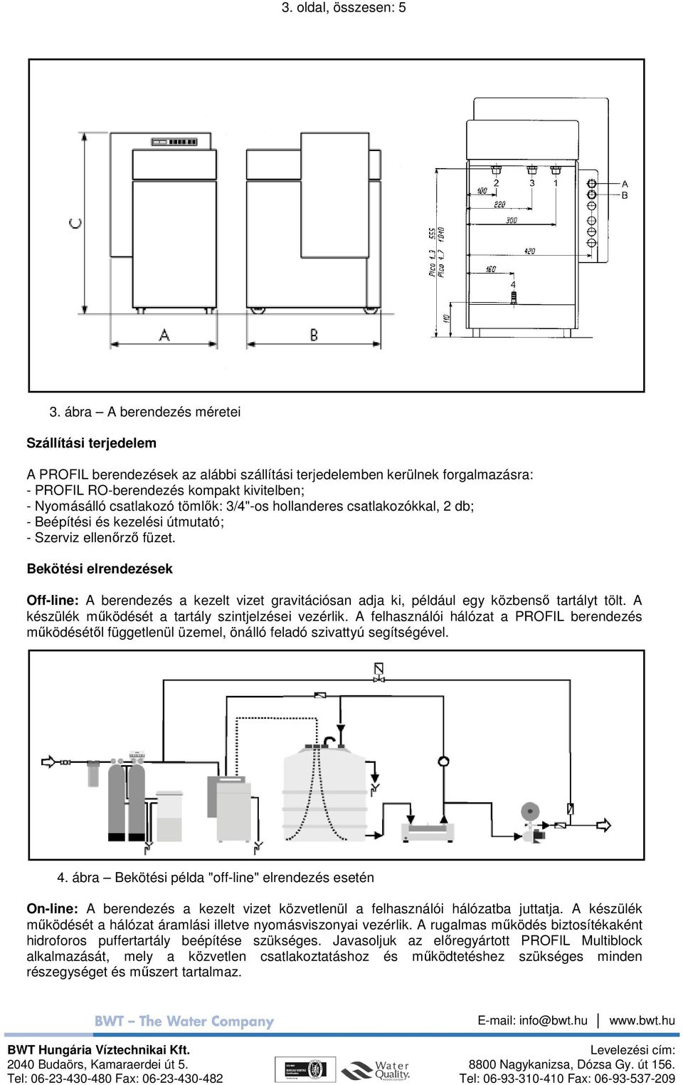 tömlık: 3/4"-os hollanderes csatlakozókkal, 2 db; - Beépítési és kezelési útmutató; - Szerviz ellenırzı füzet.