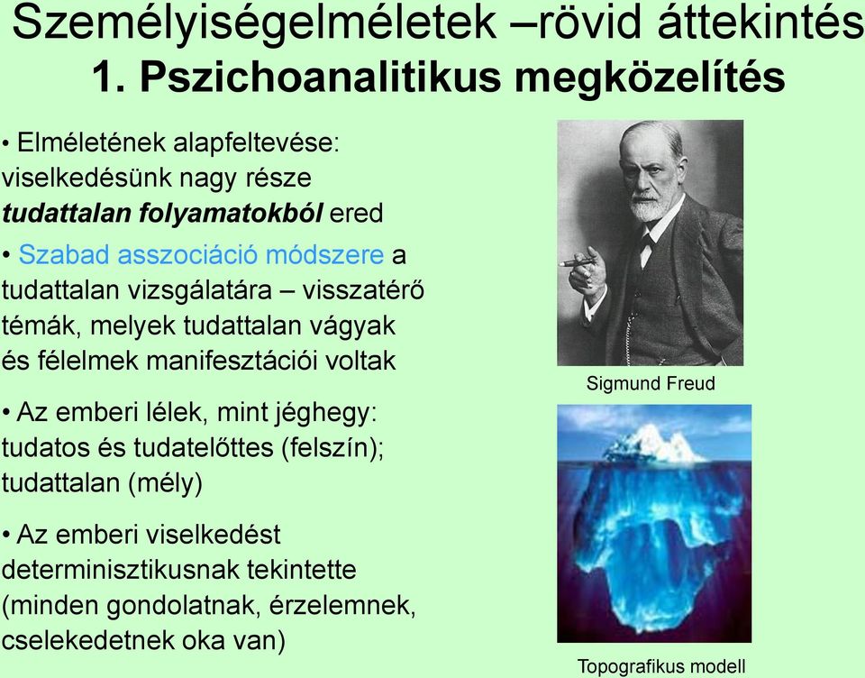 asszociáció módszere a tudattalan vizsgálatára visszatérő témák, melyek tudattalan vágyak és félelmek manifesztációi voltak Az