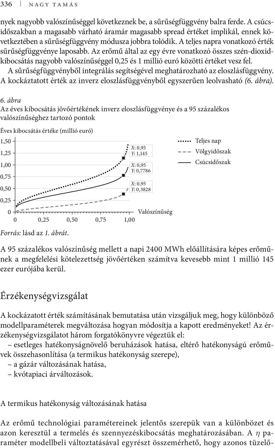 Az erőmű által az egy évre vonatkozó összes szén-dioxidkibocsátás nagyobb valószínűséggel,25 és 1 millió euró közötti értéket vesz fel.