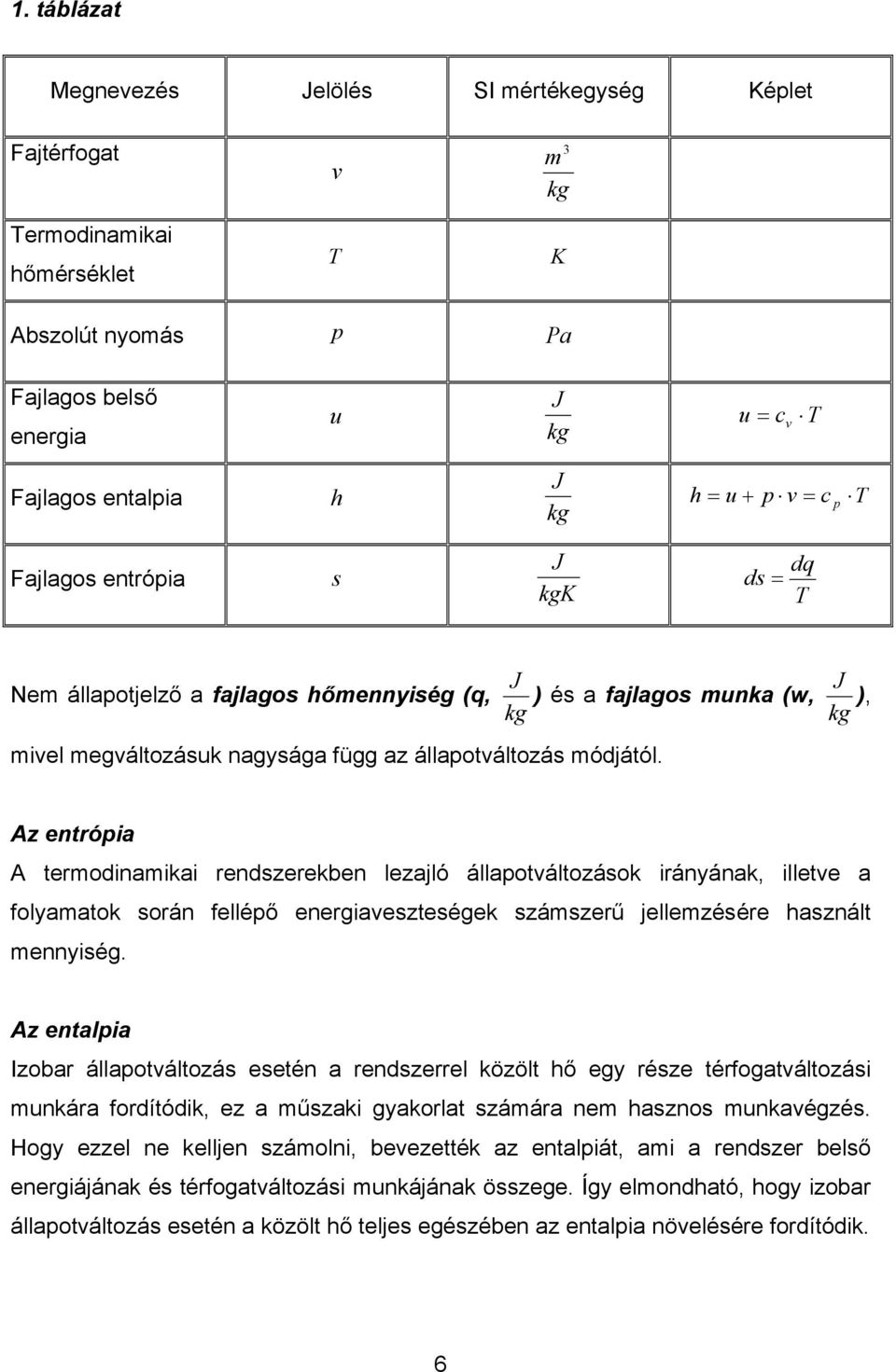 Az enróa A ermodnamka rendszerekben lezajló állaoálozások rányának, llee a folyamaok során felléő energaeszeségek számszerű jellemzésére használ mennység.