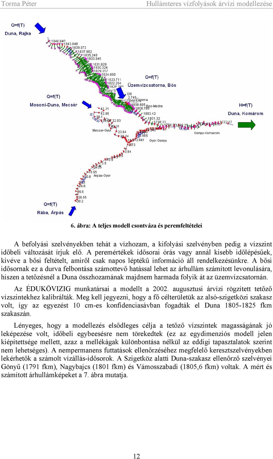 A bősi idősornak ez a durva felbontása számottevő hatással lehet az árhullám számított levonulására, hiszen a tetőzésnél a Duna összhozamának majdnem harmada folyik át az üzemvízcsatornán.