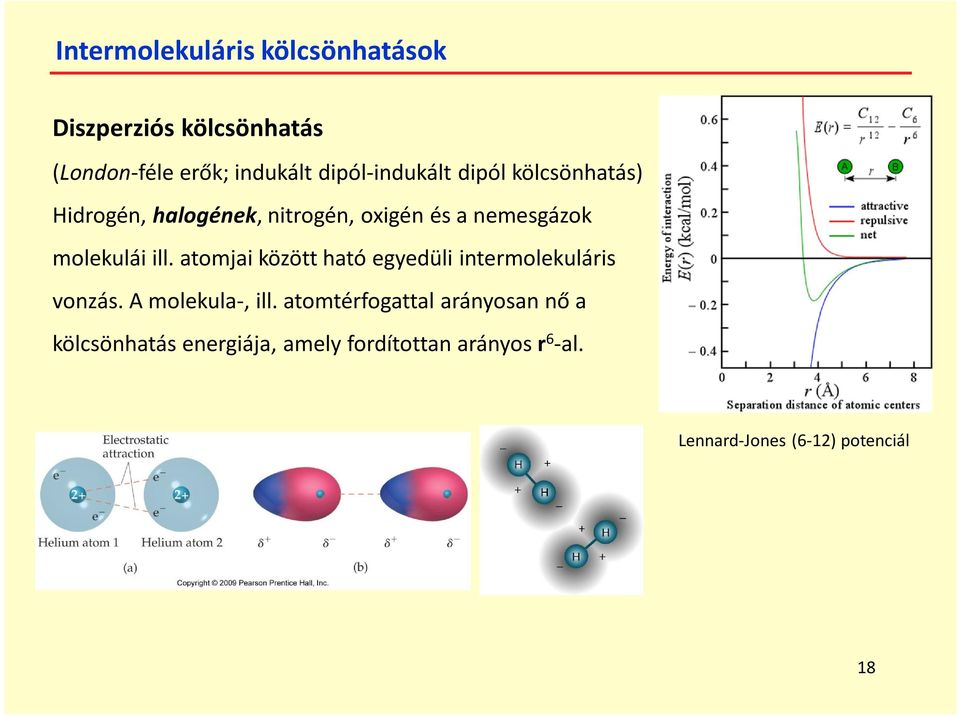 molekulái ill. atomjai között ható egyedüli intermolekuláris vonzás. A molekula-, ill.