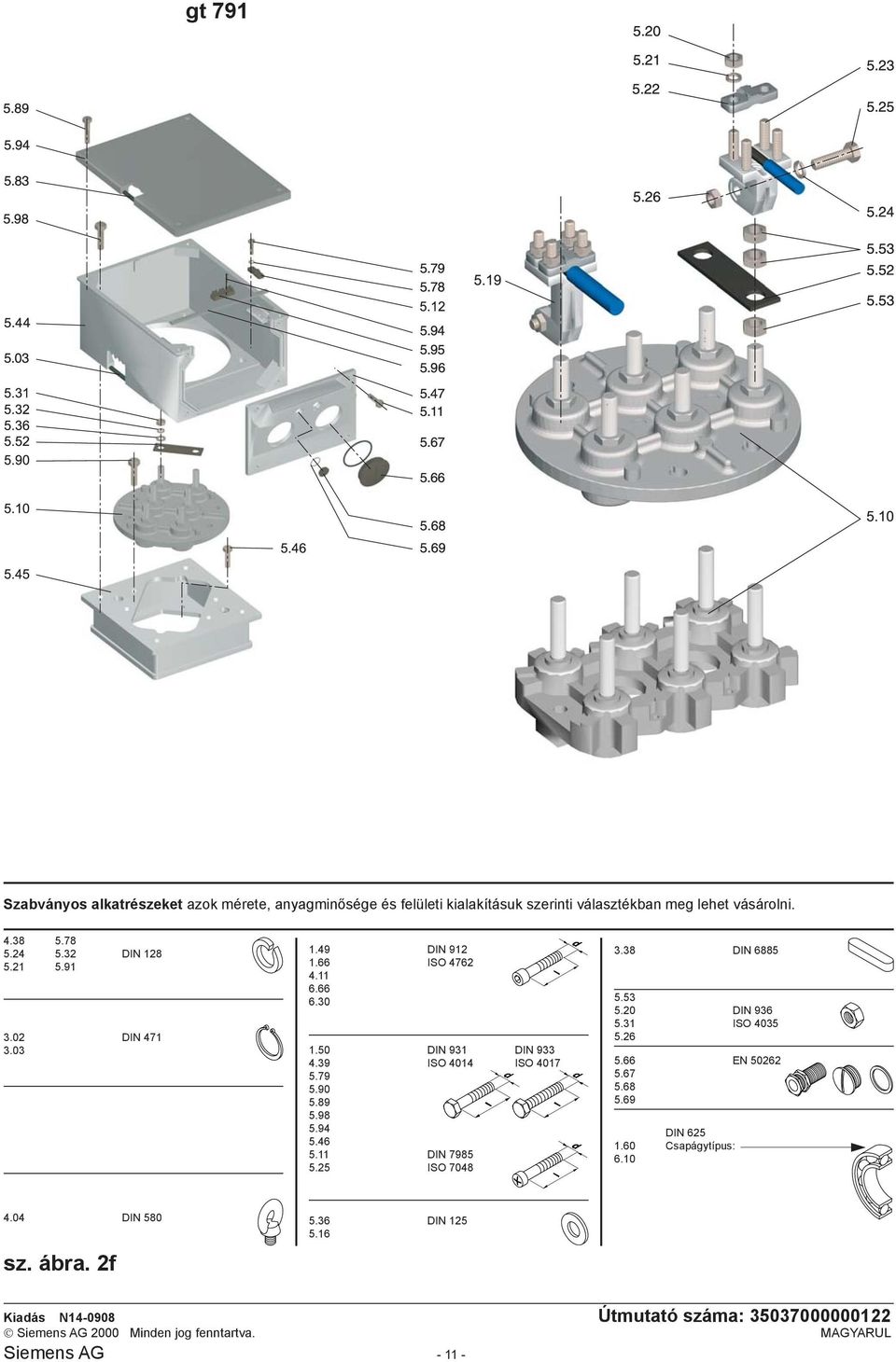 50 DIN 931 DIN 933 4.39 ISO 4014 ISO 4017 5.79 5.90 5.89 5.98 5.94 5.46 5.11 DIN 7985 5.25 ISO 7048 3.38 DIN 6885 5.53 5.