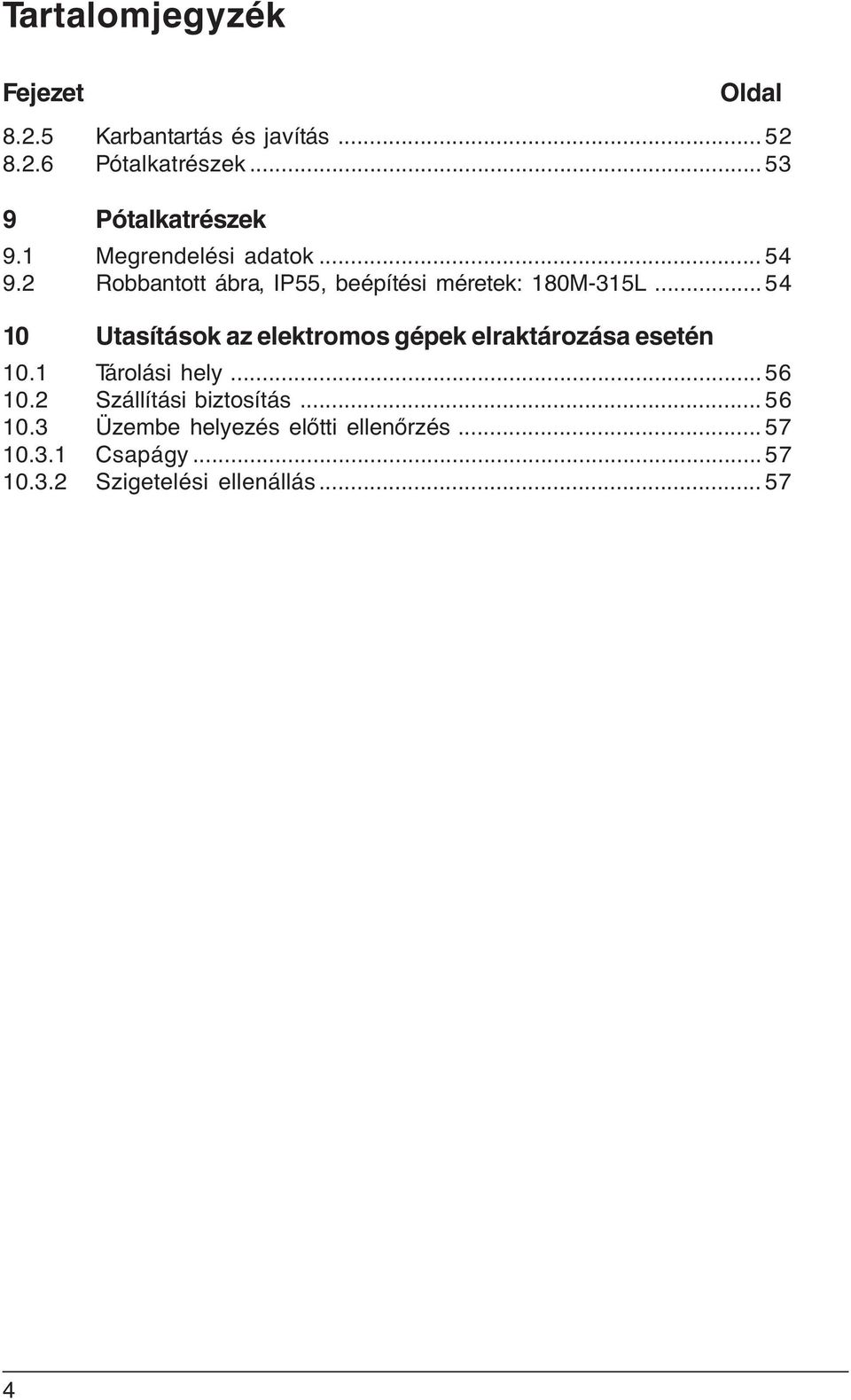 2 Robbantott ábra, IP55, beépítési méretek: 180M-315L.