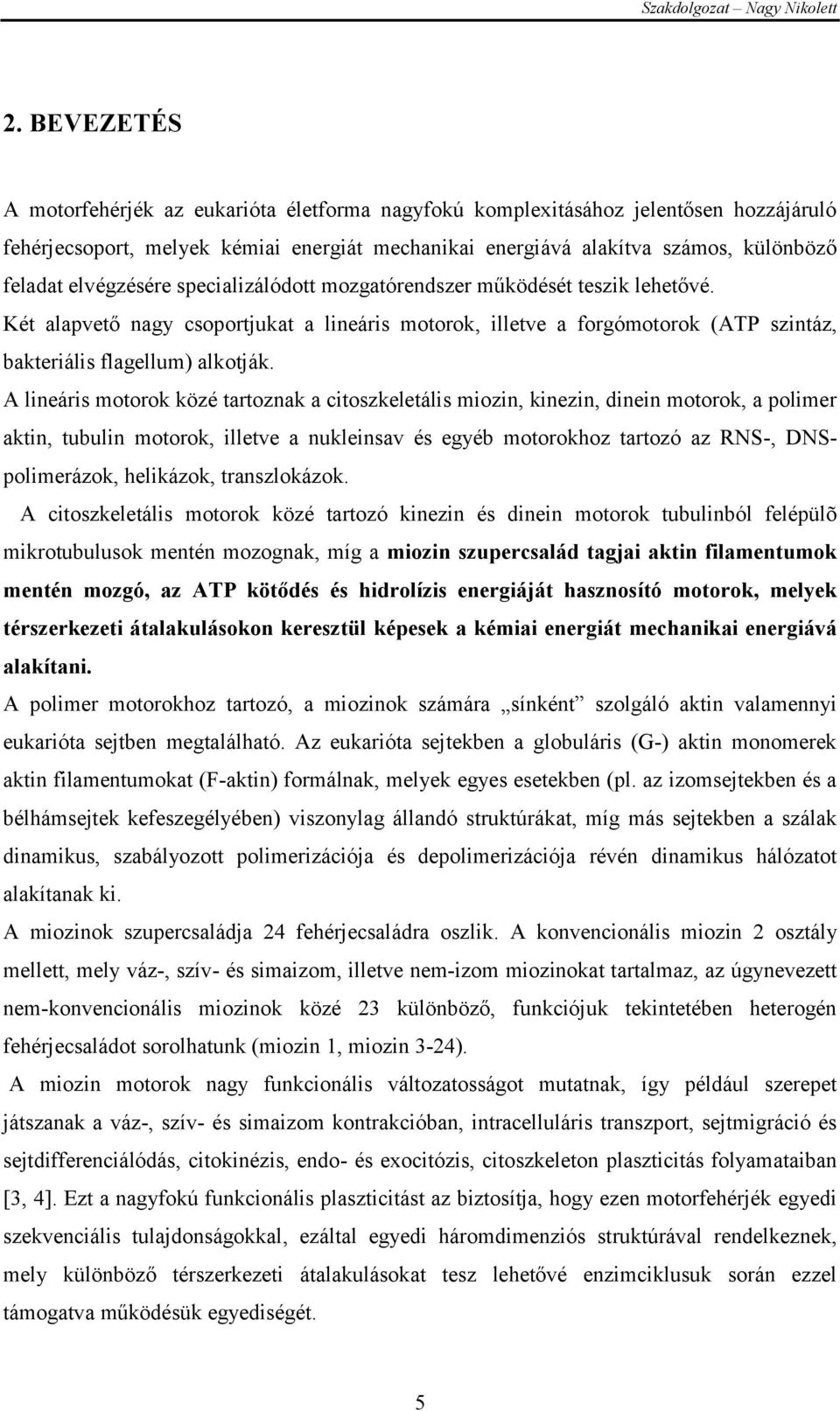 A lineáris motorok közé tartoznak a citoszkeletális miozin, kinezin, dinein motorok, a polimer aktin, tubulin motorok, illetve a nukleinsav és egyéb motorokhoz tartozó az RNS-, DNSpolimerázok,