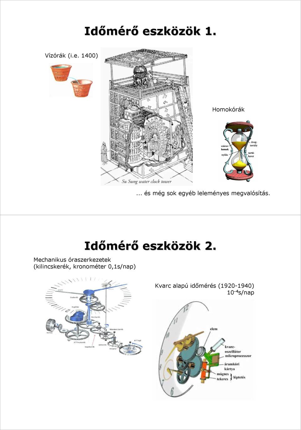 Időmérő eszközök k.