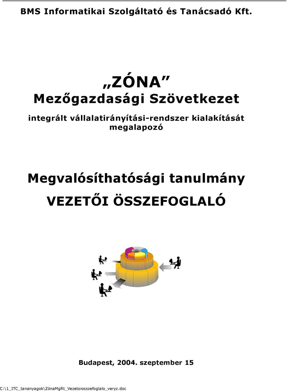 kialakítását megalapozó Megvalósíthatósági tanulmány VEZETŐI