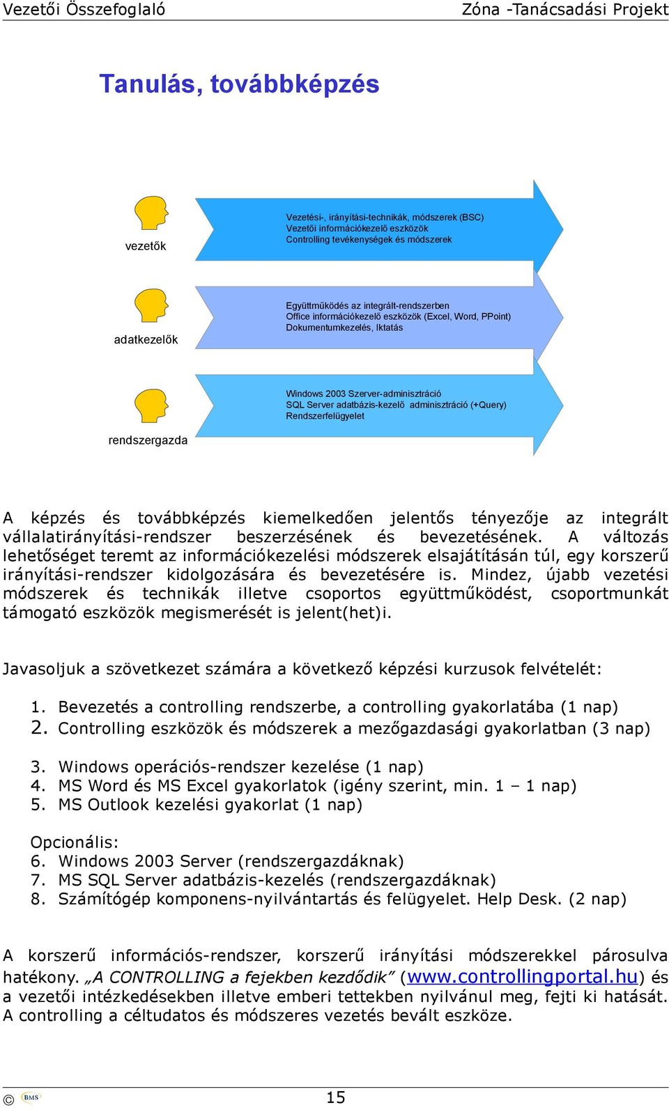 Rendszerfelügyelet rendszergazda A képzés és továbbképzés kiemelkedően jelentős tényezője az integrált vállalatirányítási-rendszer beszerzésének és bevezetésének.