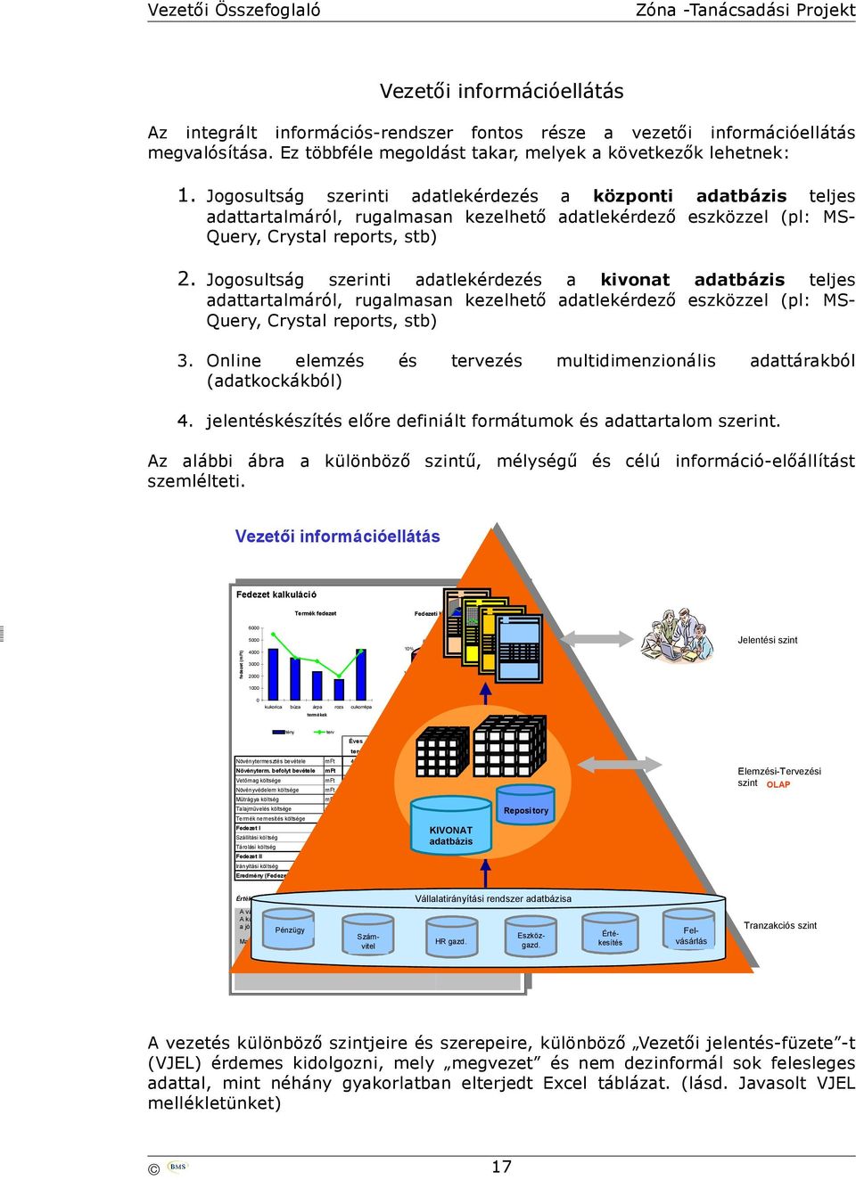 Jogosultság szerinti adatlekérdezés a kivonat adatbázis teljes adattartalmáról, rugalmasan kezelhető adatlekérdező eszközzel (pl: MS- Query, Crystal reports, stb) 3.