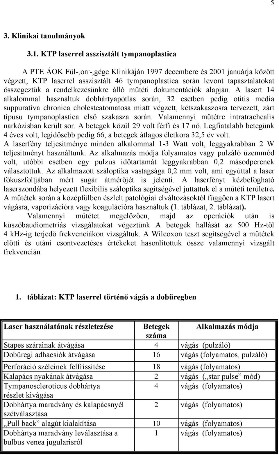 összegeztük a rendelkezésünkre álló műtéti dokumentációk alapján.