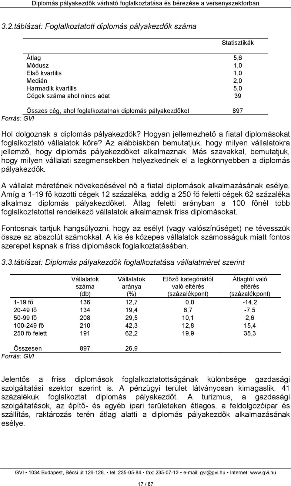 Az alábbiakban bemutatjuk, hogy milyen vállalatokra jellemzı, hogy diplomás pályakezdıket alkalmaznak.