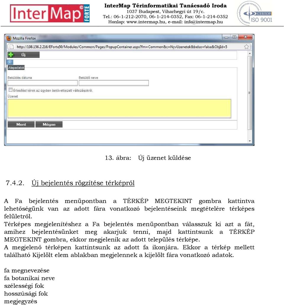 megtételére térképes felületről.