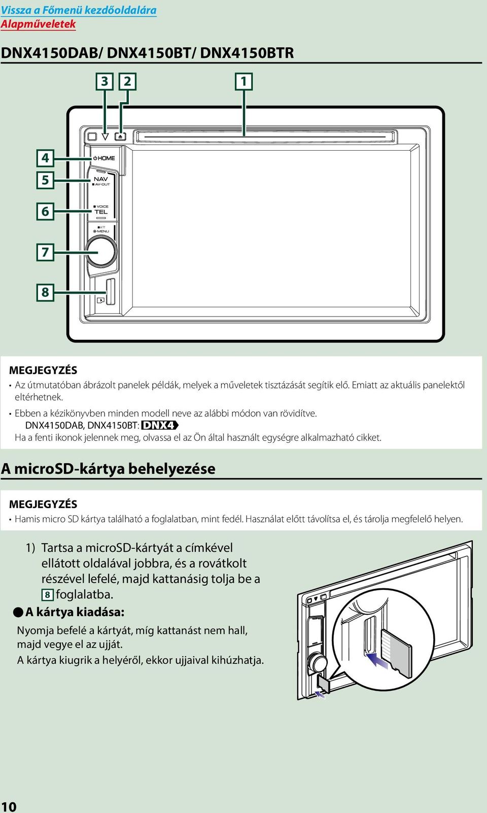 A microsd-kártya behelyezése Hamis micro SD kártya található a foglalatban, mint fedél. Használat előtt távolítsa el, és tárolja megfelelő helyen.