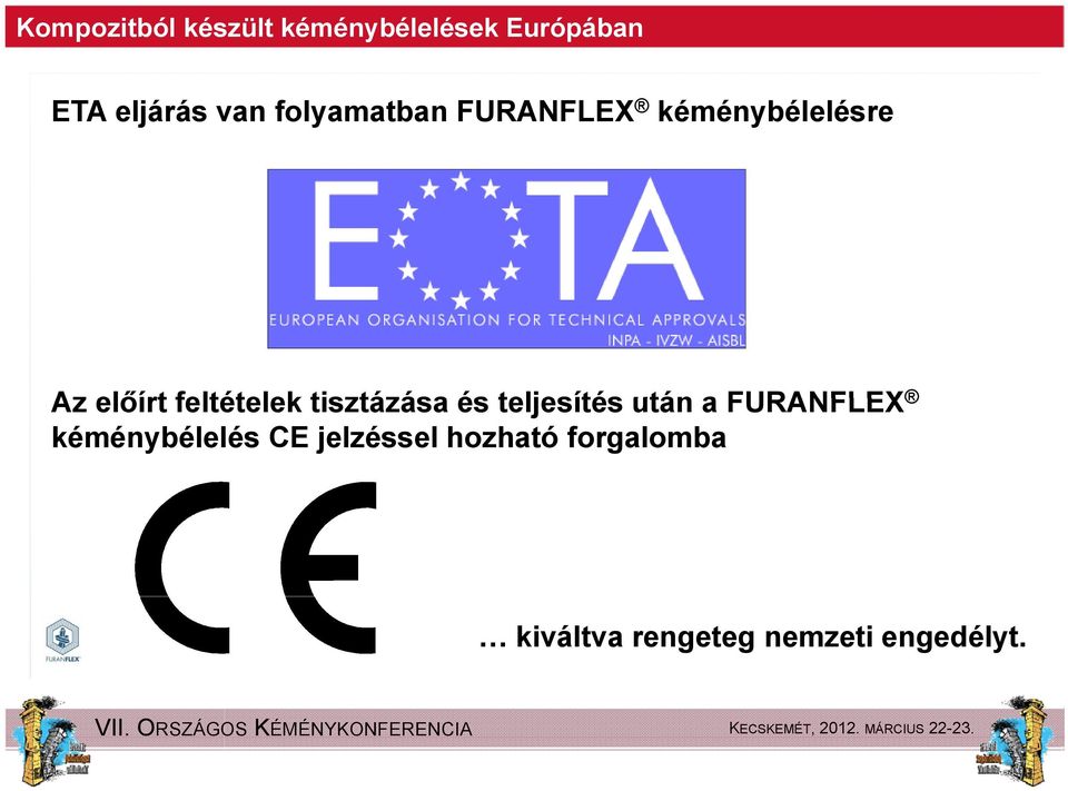 tisztázása és teljesítés után a FURANFLEX