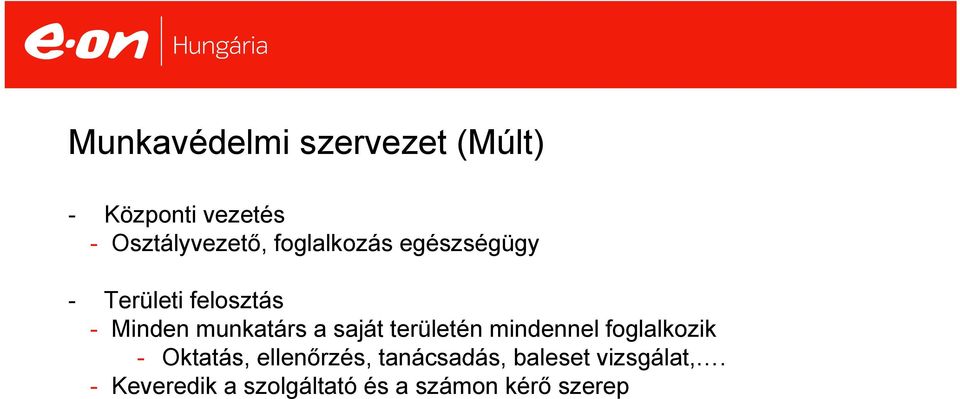 saját területén mindennel foglalkozik - Oktatás, ellenőrzés,