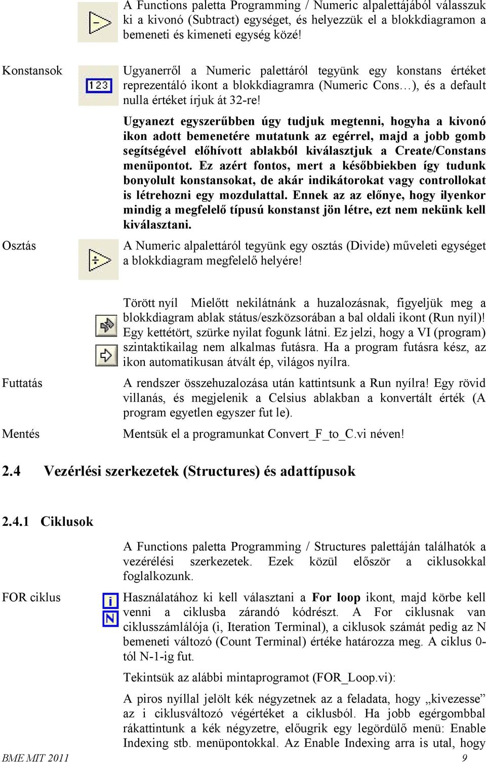 Ugyanezt egyszerűbben úgy tudjuk megtenni, hogyha a kivonó ikon adott bemenetére mutatunk az egérrel, majd a jobb gomb segítségével előhívott ablakból kiválasztjuk a Create/Constans menüpontot.