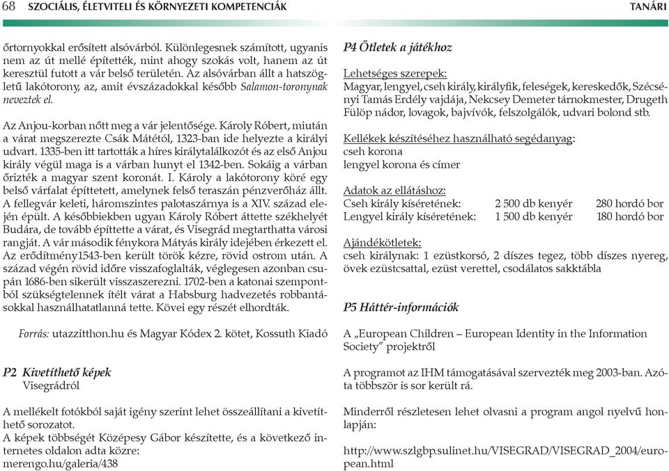 z alsóvárban állt a hatszögletû lakótorony, az, amit évszázadokkal késôbb Salamon-toronynak neveztek el. z njou-korban nôtt meg a vár jelentôsége.