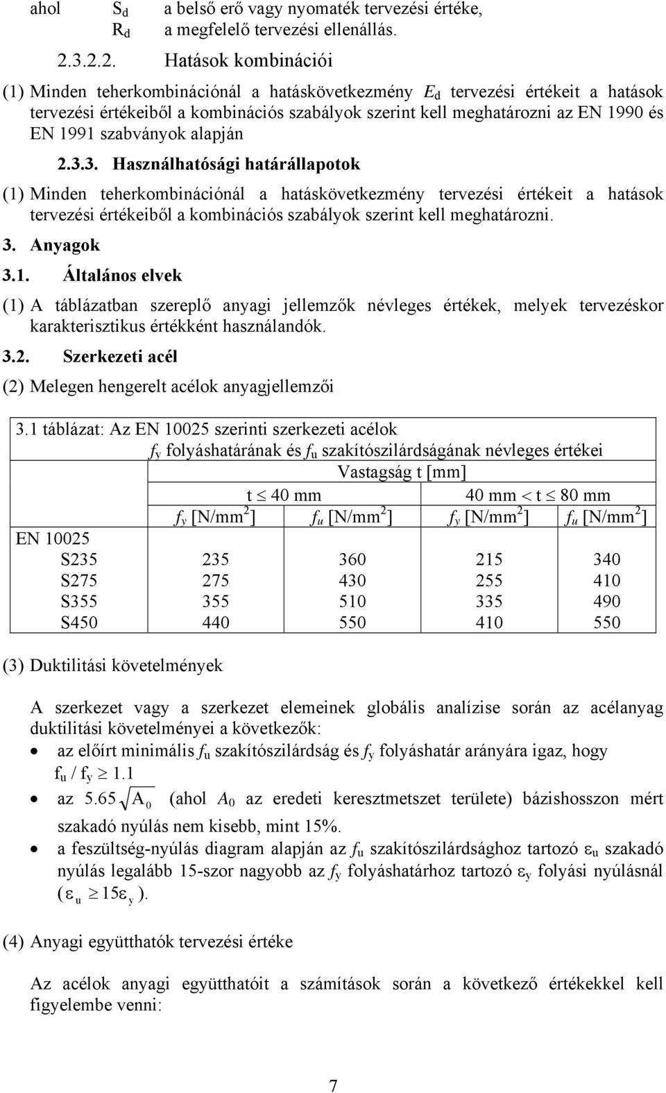 1991 szabvánok alapján 2.3.