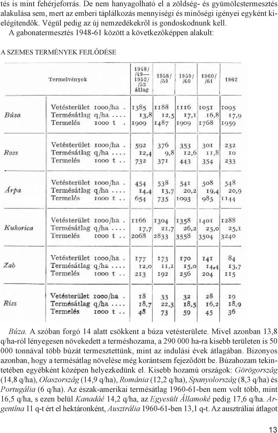 A szóban forgó 14 alatt csökkent a búza vetésterülete.