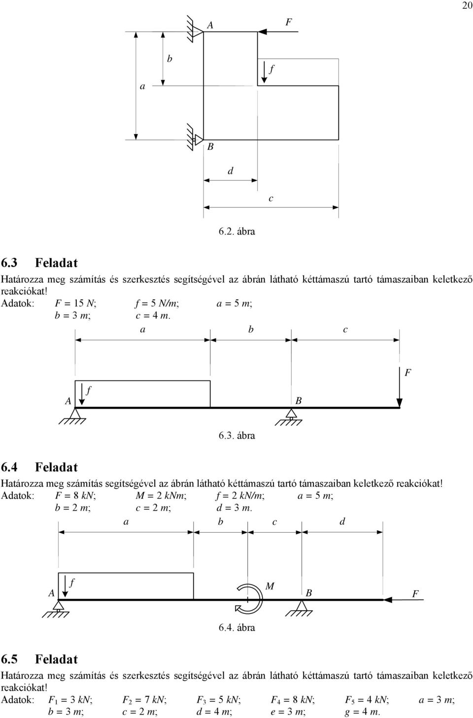 4 eldt Htározz meg számítás segítségével z árán láthtó kéttámszú trtó támszin keletkező rekiókt!