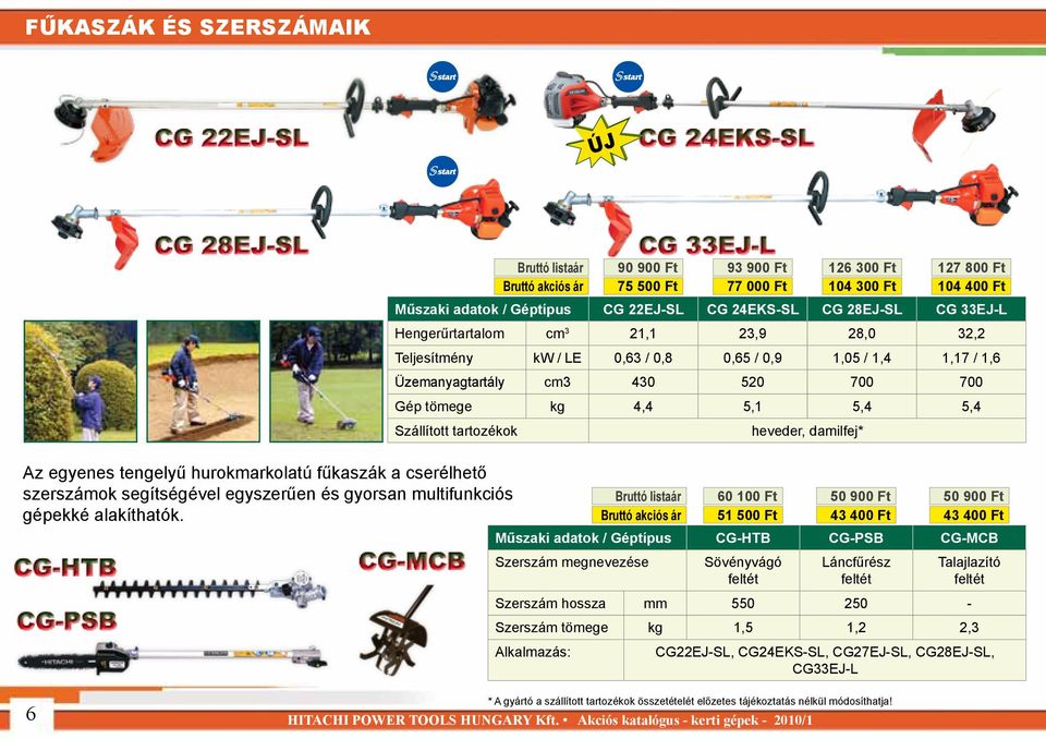 egyenes tengelyű hurokmarkolatú fűkaszák a cserélhető szerszámok segítségével egyszerűen és gyorsan multifunkciós gépekké alakíthatók.