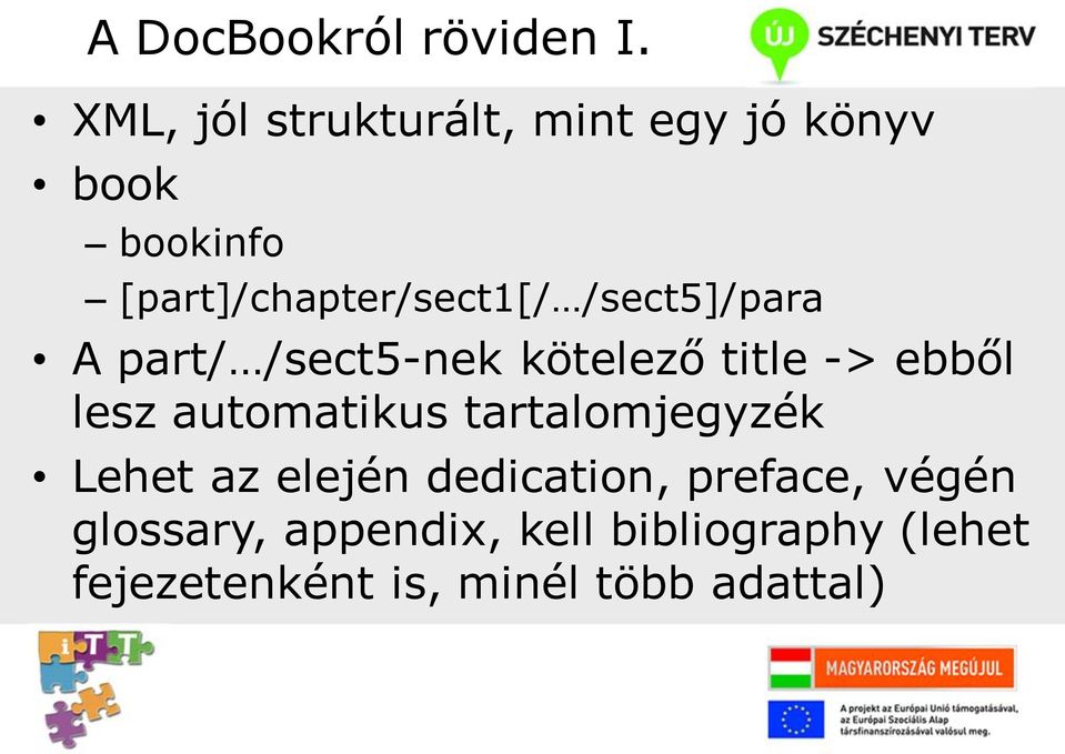 /sect5]/para A part/ /sect5-nek kötelező title -> ebből lesz automatikus