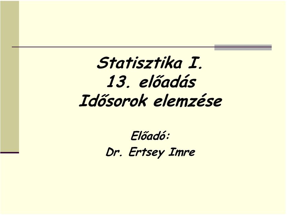 Idősorok